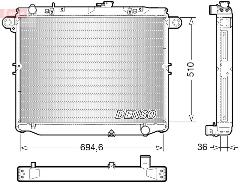 DRM50139 DENSO Радиатор, охлаждение двигателя