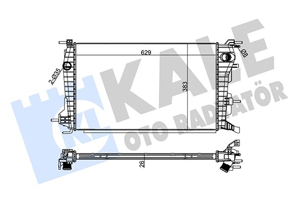 220700 KALE OTO RADYATÖR Радиатор, охлаждение двигателя