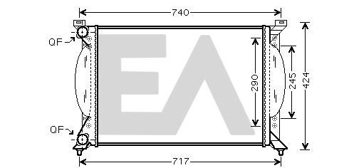 31R02037 EACLIMA Радиатор, охлаждение двигателя