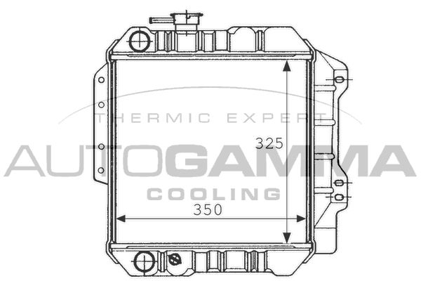 101027 AUTOGAMMA Радиатор, охлаждение двигателя