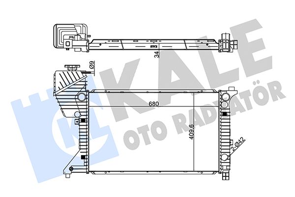 320000 KALE OTO RADYATÖR Радиатор, охлаждение двигателя
