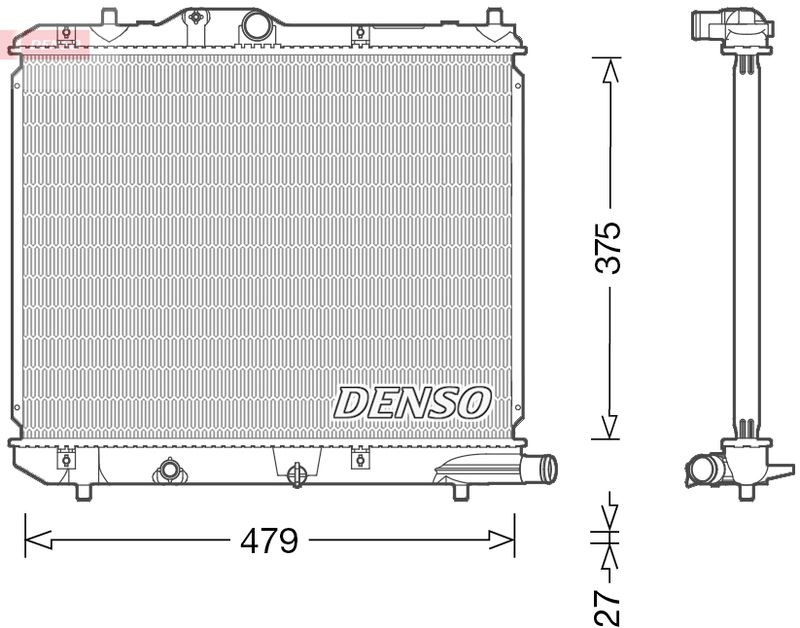 DRM47013 DENSO Радиатор, охлаждение двигателя