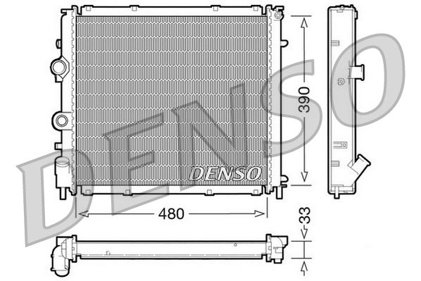 DRM23011 DENSO Радиатор, охлаждение двигателя