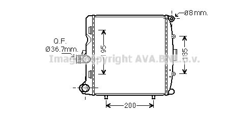 PR2055 AVA QUALITY COOLING Радиатор, охлаждение двигателя