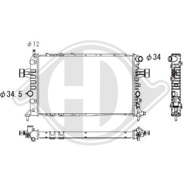 DCM2623 DIEDERICHS Радиатор, охлаждение двигателя