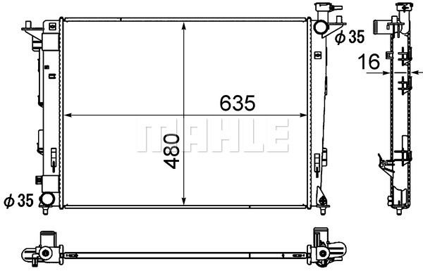 CR1891000S MAHLE Радиатор, охлаждение двигателя