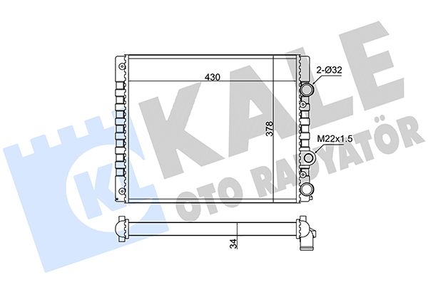348270 KALE OTO RADYATÖR Радиатор, охлаждение двигателя
