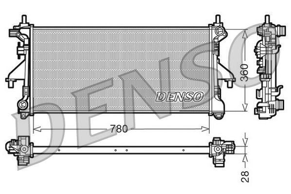 DRM09079 DENSO Радиатор, охлаждение двигателя