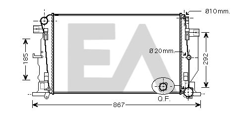 31R50088 EACLIMA Радиатор, охлаждение двигателя