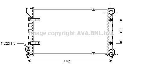 ST2009 AVA QUALITY COOLING Радиатор, охлаждение двигателя