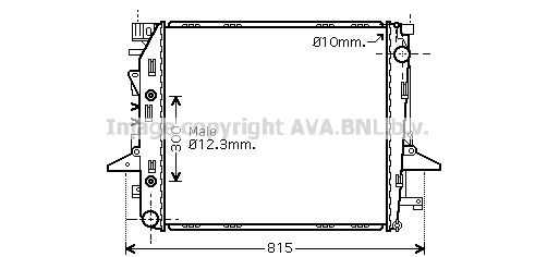 AU2198 AVA QUALITY COOLING Радиатор, охлаждение двигателя