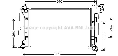 TOA2290 AVA QUALITY COOLING Радиатор, охлаждение двигателя