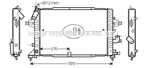 OLA2383 AVA QUALITY COOLING Радиатор, охлаждение двигателя