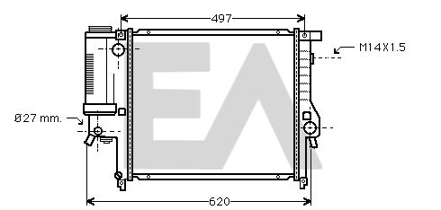 31R07054 EACLIMA Радиатор, охлаждение двигателя