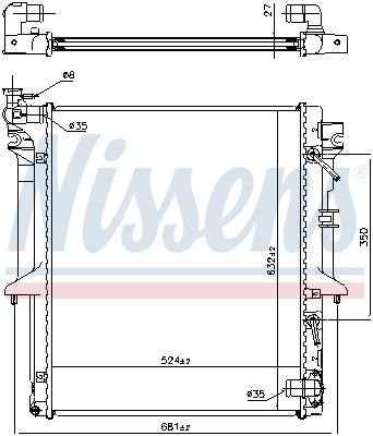 628966 NISSENS Радиатор, охлаждение двигателя
