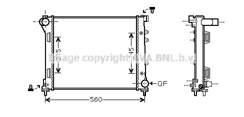 FTA2387 AVA QUALITY COOLING Радиатор, охлаждение двигателя