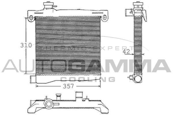 100247 AUTOGAMMA Радиатор, охлаждение двигателя