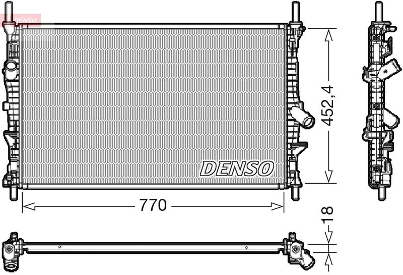 DRM10111 DENSO Радиатор, охлаждение двигателя