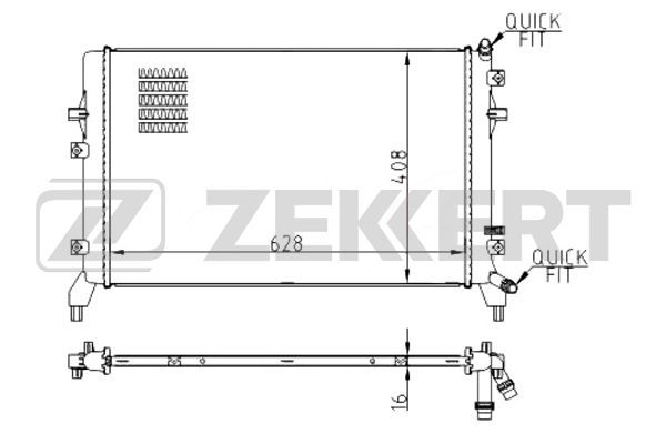 MK1514 ZEKKERT Радиатор, охлаждение двигателя