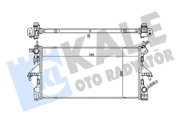 355550 KALE OTO RADYATÖR Радиатор, охлаждение двигателя