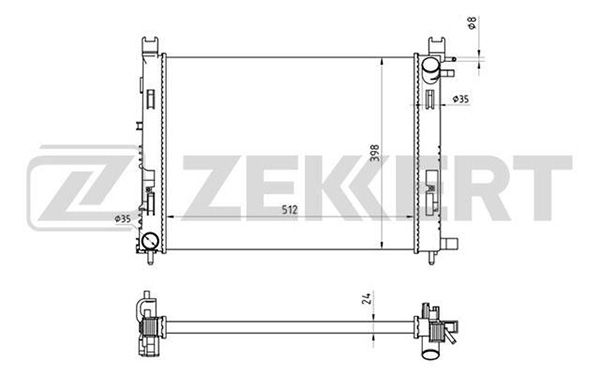 MK1353 ZEKKERT Радиатор, охлаждение двигателя