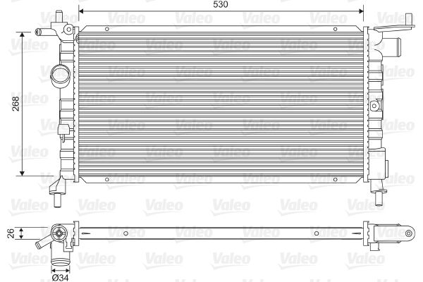 732606 VALEO Радиатор, охлаждение двигателя