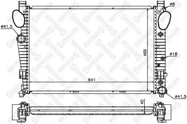 1025426SX STELLOX Радиатор, охлаждение двигателя