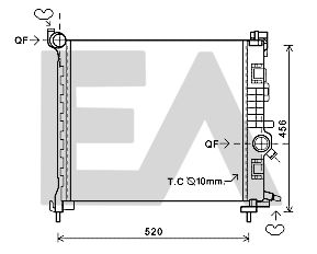 31R54130 EACLIMA Радиатор, охлаждение двигателя