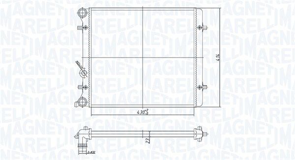 350213166700 MAGNETI MARELLI Радиатор, охлаждение двигателя