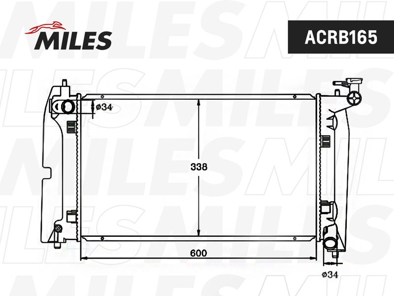 ACRB165 MILES Радиатор, охлаждение двигателя