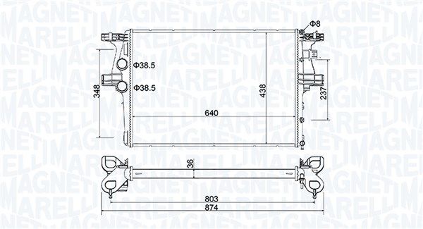 350213204600 MAGNETI MARELLI Радиатор, охлаждение двигателя