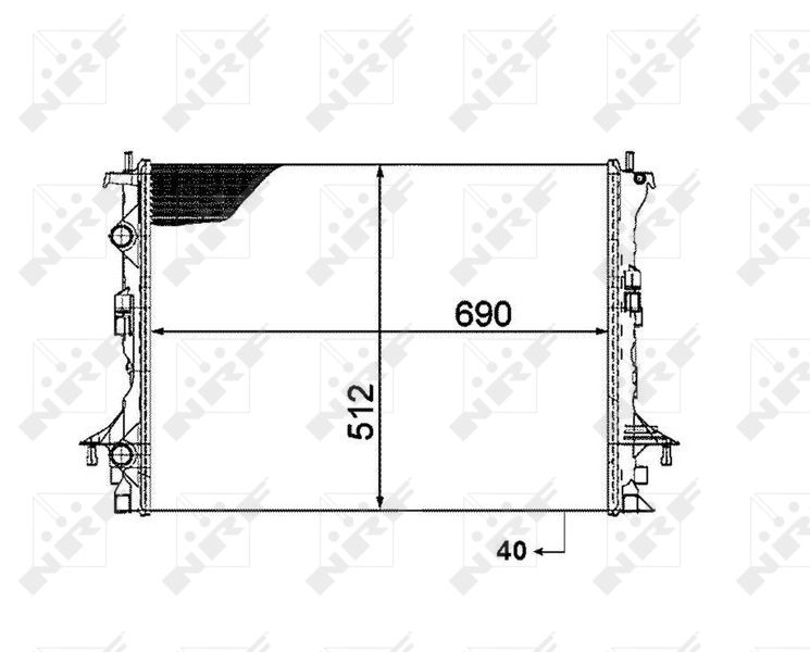 53820 NRF Радиатор, охлаждение двигателя