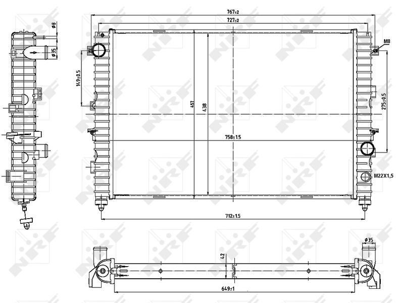 53197 NRF Радиатор, охлаждение двигателя