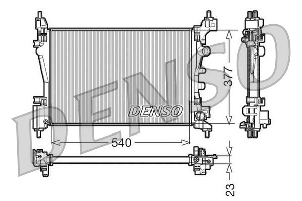 DRM20095 DENSO Радиатор, охлаждение двигателя