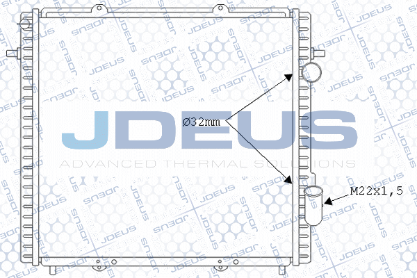 M0231270 JDEUS Радиатор, охлаждение двигателя