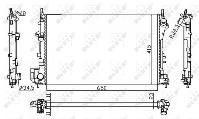 58203A NRF Радиатор, охлаждение двигателя