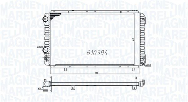 350213706000 MAGNETI MARELLI Радиатор, охлаждение двигателя