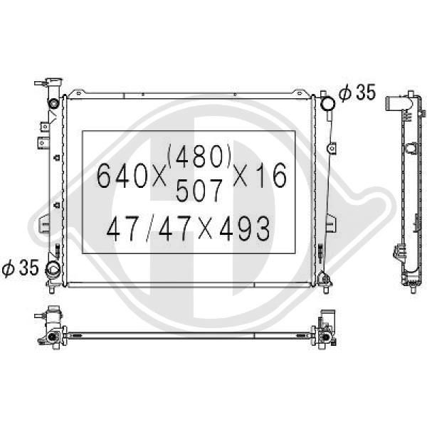 DCM3792 DIEDERICHS Радиатор, охлаждение двигателя
