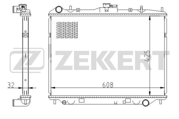 MK1551 ZEKKERT Радиатор, охлаждение двигателя