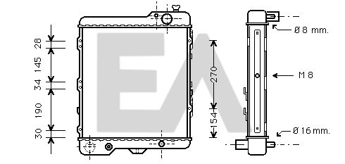 31R02070 EACLIMA Радиатор, охлаждение двигателя