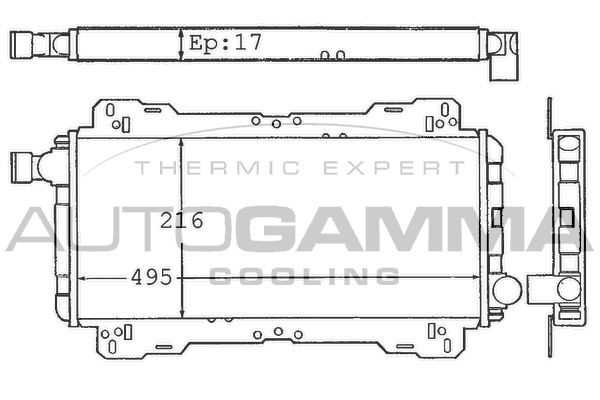 100335 AUTOGAMMA Радиатор, охлаждение двигателя