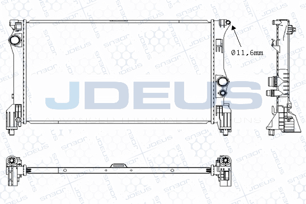 M0171090 JDEUS Радиатор, охлаждение двигателя