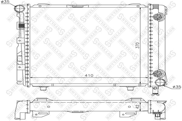 1025890SX STELLOX Радиатор, охлаждение двигателя