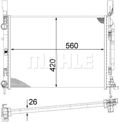 CR1156000S MAHLE Радиатор, охлаждение двигателя