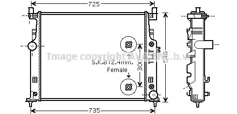 MS2458 AVA QUALITY COOLING Радиатор, охлаждение двигателя