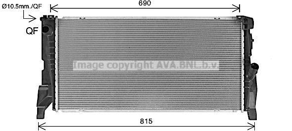 BW2588 AVA QUALITY COOLING Радиатор, охлаждение двигателя