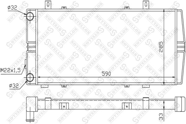 1026240SX STELLOX Радиатор, охлаждение двигателя