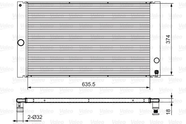 701548 VALEO Радиатор, охлаждение двигателя