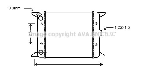 VN2012 AVA QUALITY COOLING Радиатор, охлаждение двигателя