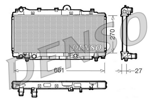 DRM09093 DENSO Радиатор, охлаждение двигателя